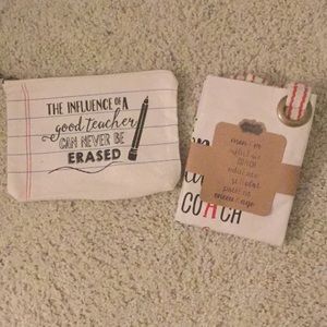 Teacher tote bag and Makeup Case Combo Francesca’s